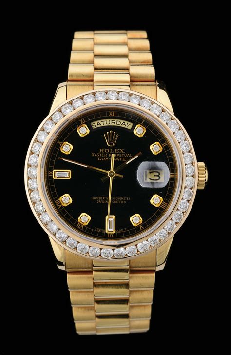 black and gold rolex with diamonds|rolex gold with diamonds price.